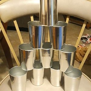 Vintage Bascal Aluminum Juice Cups